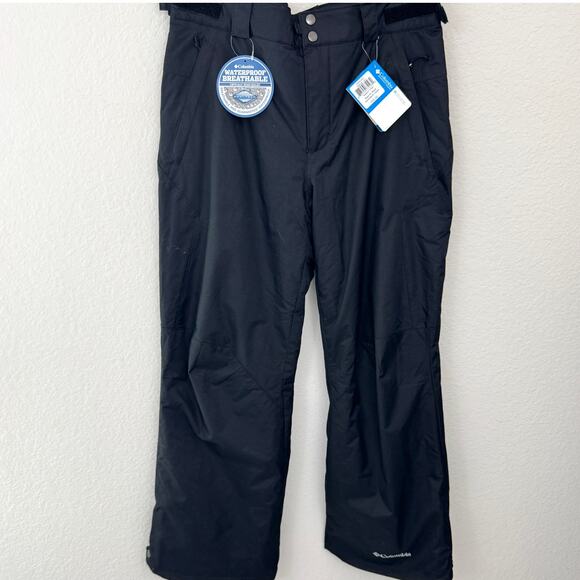 Columbia Mens Bugaboo II Pants Sz M Short Waterproof Omni Tech Winter Snow Black - Picture 1 of 9